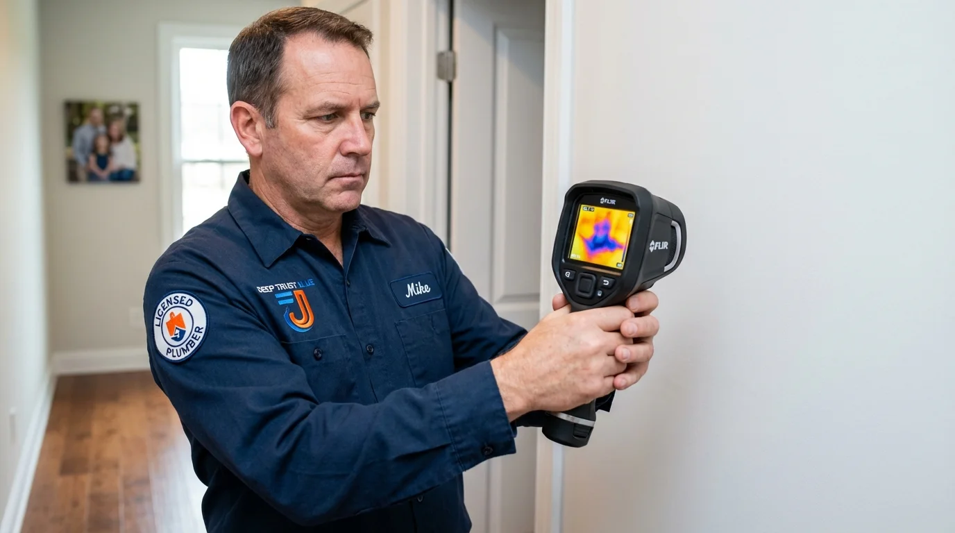 Thermal imaging leak detection by Johns Plumbing LLC in De Kalb